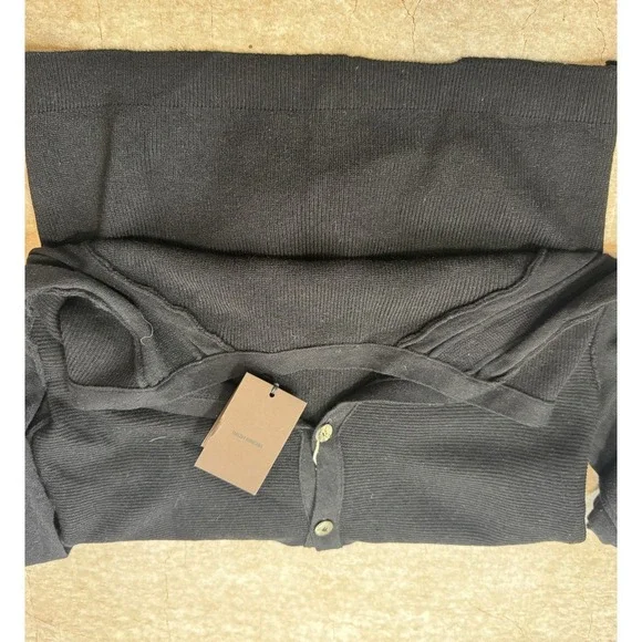 Takeshy Kurosawa Cardigan Men's XXL Black Merino Cashmere Blend NWT Italian Lux